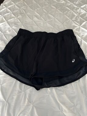 ASICS Black Women's 2-in-1 Athletic Running Shorts